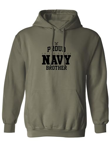 zerogravitee Proud United States Navy BROTHER Adult Hooded Sweatshirt