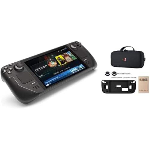 Valve Steam Deck OLED Handheld Gaming Console, 2TB, 1280 x 800 LCD Display, with Carrying Case and Protection Bundle (2TB)