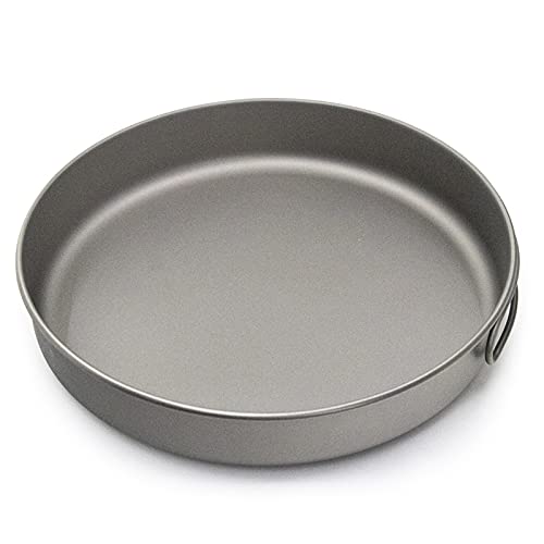 Jkyyds 1000Ml Camping Titanium Pan Ultralight Titanium Frypan Bowl Outdoor Tableware Cookware Utensils Hiking Picnic Cooking Frying Pan (Color : Red) #TOP2