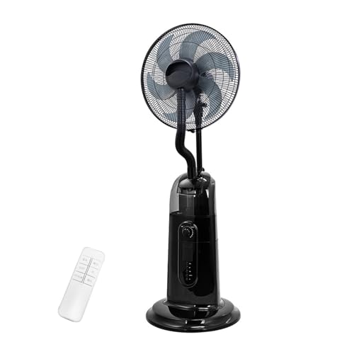 HJYryhyfddply Ventilador de Pie Silencioso con Mando, 9 Velocidades de Viento, 3 Niveles de Atomización, Ventilador Nebulizador para Dormitorio, Oficina