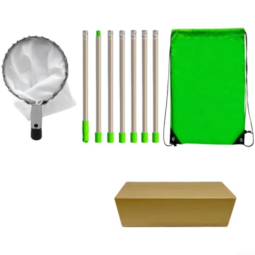 Recogedor de frutas con mango extensible ligero de acero inoxidable 2,8m 2
