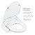 Brondell SE400-RW Swash SE400 Electric Bidet Toilet Heated Seat, Oscillating Stainless Steel Nozzle, Warm Air Dryer, Night Light, Gentle Close Lid, White Side Arm Control, Round