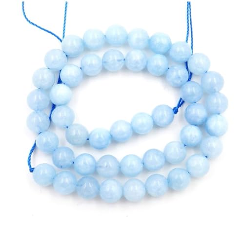 Image of 120pcs Adabele Natural Aquamarine Crystal Blue Quartz Gemstone 6mm Round Beads