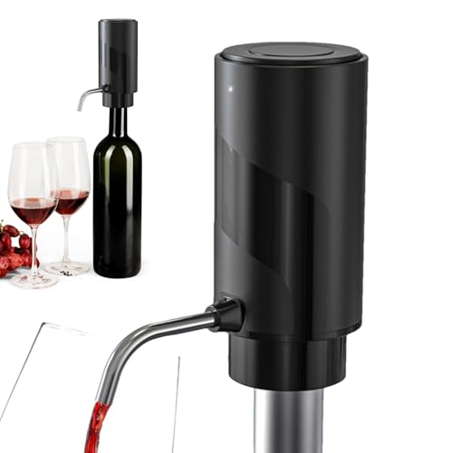 Imtrub Aireador y Escanciador de Vino, Decantador de Vino Recargable con Boquilla Aireadora, Dispensador de Vino, Decantador Recargable por USB para los Amantes del Vino