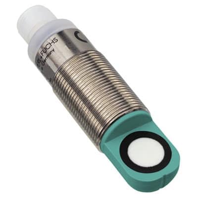 perL UBE1000-18GM40A-SE2-V1-Y205349, Thru-Beam ultrasonic Barrier, M18 Barrel, Transducer f: 255 kHz, R: 0.015-1m, 100Hz DC PNP, NO, M12 Conn, 205349