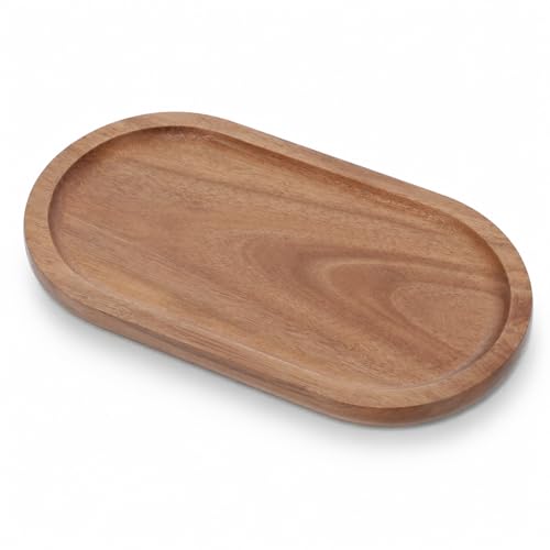 Image of Small Wood Tray, 19.1 X 10.4 cm Oval Boxwood Decorative Wood Trays
