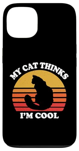 Funny Retro Vintage Cat Thinks Im Cool Ragdoll Cat Lover �X�}�z�P�[�X iPhone 13 �p