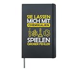 Chemics chemistry students joke chemicals play laboratory Hardcover Journal, Black