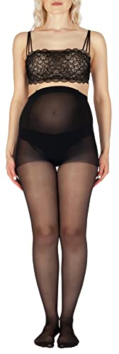 BANANALU Strumpfhose für Schwangere 40 Den Umstandsstrumpfhose Mama 40 Nero XL