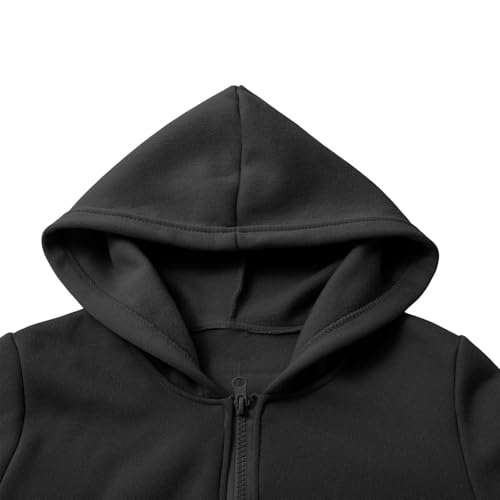 Boys Girls' Sweatsuit Set 2 Piece Fleece Zip Up Hoodie+Jogger Sweatpants Cozy Clothing Set for Kids Tracksuit Fall Winter4