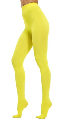 Image of HeyUU Women's 80D Ultra Soft Opaque Tights, High Waist Solid Color Footed Pantyhose with 29 Colors