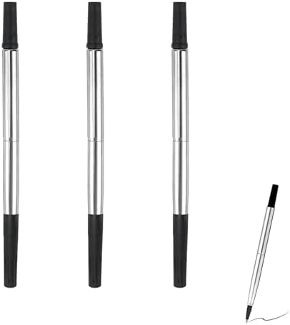 3X Parker M Systemark Ballpoint Refill Medium Point Black Ink Folio/Beta - View #7