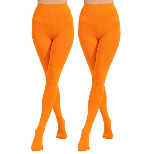 Image of Paralinda 2 Pairs Women's Solid Color Tights 80D, Soft Opaque Microfiber Tights