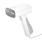 HAVELLS Vela Handheld Garment Steamer for Clothes | 1100 Watt | 360° Steaming | Anti-Spill Technology | Quick Steam Ready |100ml Detachable Tank | Upto 22g/min Steaming Rate | 2 Year Warranty | White