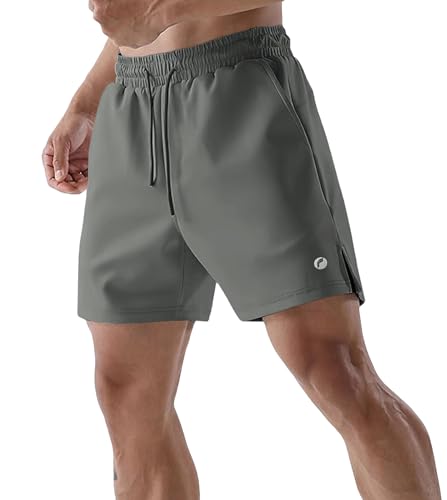 Fioboc Men's Athletic Running Shorts Modal Side Split Workout Shorts 7