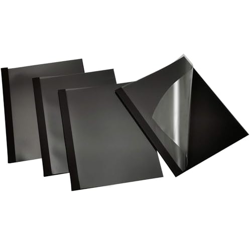 Couverture de reliure thermique A4 noire 18mm pour dossier de 150 pages
