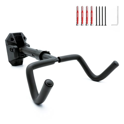 Fahrrad Wandhalterung inkl. fischer-Dübel | extra stark 30 kg Tragkraft | drehbar klappbar verstellbar | gehärtetes Nylon Wandstück | weiche Schaumstoff-Polsterung | für Rennrad, MTB, E-Bike