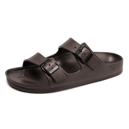 FUNKYMONKEY Women's Comfort Slides, Adjustable Double