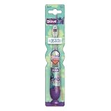 Disney Stitch Brosse à dents clignotante pour enfants avec lumière clignotante de 2 minutes, poignée confortable, poils arrondis doux et ventouse pour un rangement vertical pour enfants à partir de 3
