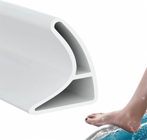Barrera de ducha plegable de 1.7 pulgadas de alto para retención de agua en baño 2
