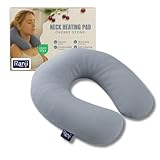 RANJI – Cuscino Termico con Noccioli di Ciliegia per Microonde | Cuscino Cervicale per Dolori al Collo e Spalle | Sacchetto Riscaldabile Naturale, Lavabile e Riutilizzabile (Gris)
