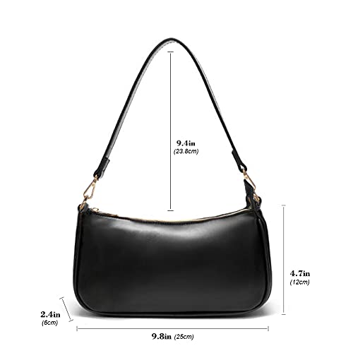 Niueimee Zhou Shoulder Bag For Women Retro Vegan Leather Classic Clutch Tote Handbags Purses With Zipper Closure thumb #3