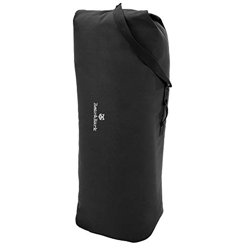 extremely large top load duffle bag - black 56x32" - 235l - canvas military and army cargo style carryall duffel for men and woman – college student, backpacking, travel and storage shoulder bag