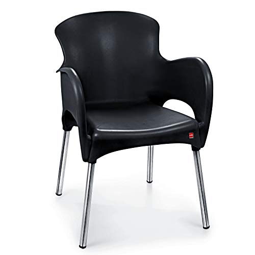 Image of Cello Xylo Chair (Black, Set of 4) | Strong and Durable | Easy to Clean | Chair for Living Room, Bed Room, Kitchen, Office Room, Outdoor | 3 Years Warranty