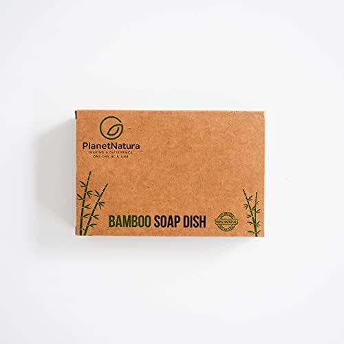 PlanetNatura Bamboo Soap Dish | Bamboo Soap Tray | Eco Product, Eco Friendly Gift Natural Wooden Bamboo Soap Dish Storage Holder Soap Holder for Bathroom Shower Soap Dish Container Hand Craft for Soap