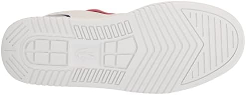 Lacoste Men's L001 Sneaker, White/Navy/RED, 8.5 | Image 3