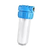 Alomejor 10" Transparentes Wasserfiltergehäuse, Umweltfreundlich Zur Entfernung von Verunreinigungen, Geeignet für Waschmaschinen, Warmwasserbereiter, AS+PET-Material