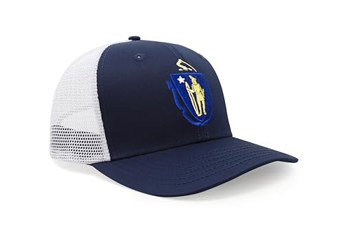 Image of International Tie State Hat for Men and Women, Adjustable Snapback Trucker Baseball Cap with Embroidered Patch