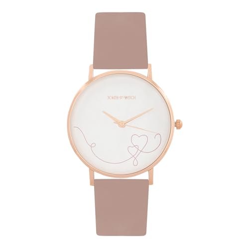 Image of Joker & Witch Enchant 36mm Mauve Dial 18mm Mauve Faux Leather Watch for Women