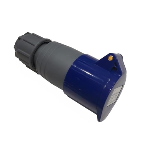 16A 3-PIN INDUSTRIAL PLUG SOCKET FEMALE 2P+EARTH CAMPING CARAVAN IP44 240V (Grey) (Female Socket)