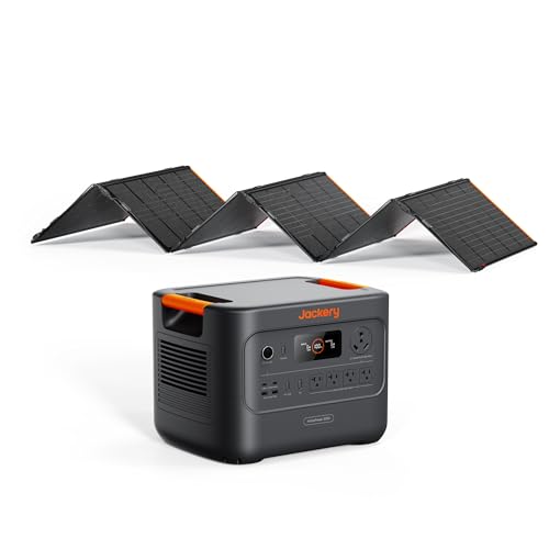 Image of Jackery HomePower 3000 Portable Power Station with 500X Solar Panels, 3600W (Surge 7200W) Output, 3072Wh LFP Solar Generator, Essential Backup for Home Use, Power Outage, Emergencies