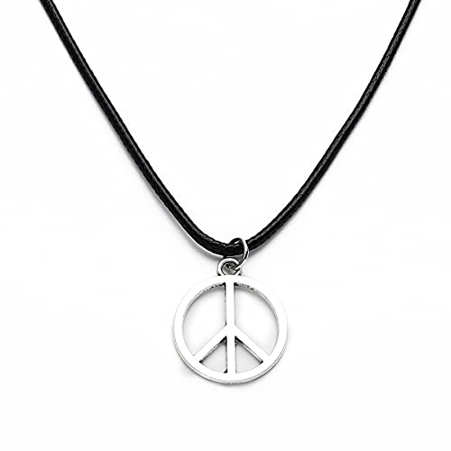 Olbye Peace Necklace Choker Leather Silver Choker Necklace For Women And Teen Girls Boho Jewelry Necklace Silver (Geometric) #TOP9