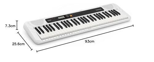 Casio Casiotone CT-S200WE Keyboard mit 61 Standardtasten, 400 Sounds & 77 Begleitrhythmen, weiß