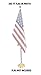 Flags Importer 8ft Flag Pole (Ball Top) & Gold Base Bundle Kit