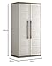 Keter Excellence Armario Alto XL con 4 baldas, Arena/Gris