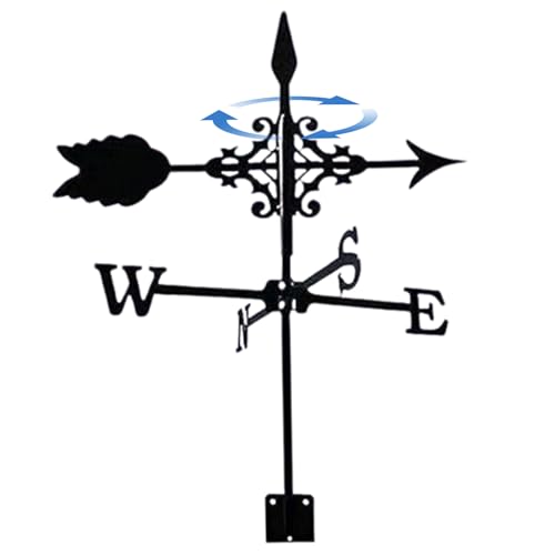 Veleta para el jardín indicadores de dirección del viento de metal con adorno de flecha Veletas meteorológicas montaje en techo para decoración de patio jardín,patio,Veletas para cobertizos de viento