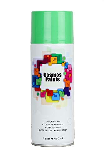 Image of Cosmos Paints 101 Jade Green, Solid Colours Spray Paint, Gloss Finish (400 Ml) | Quick Dry & No-Drip Wide Spray Cap System For Cars, Bikes & Metal, Wood, Plastic, Diy, Home Decor, Art & Craft