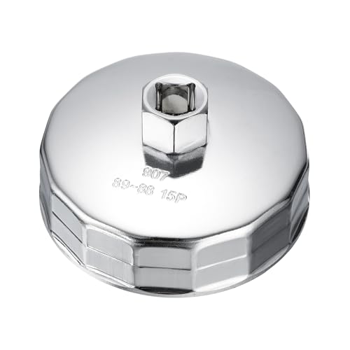 Image of sourcing map Oil Filter Cap Wrench 15 Flute 89mm Inner Dia 1/2"