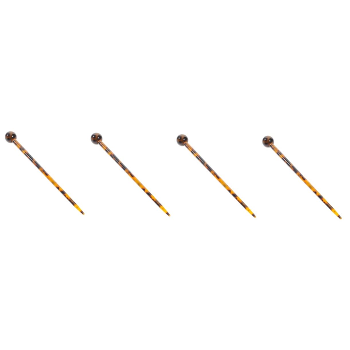 Healeved 4piezas Horquilla De Acetato Para Mujer Diseño De Carey Pin Para Moño Elegante y Duradero Accesorio Para Bodas Fiestas y Uso Diario