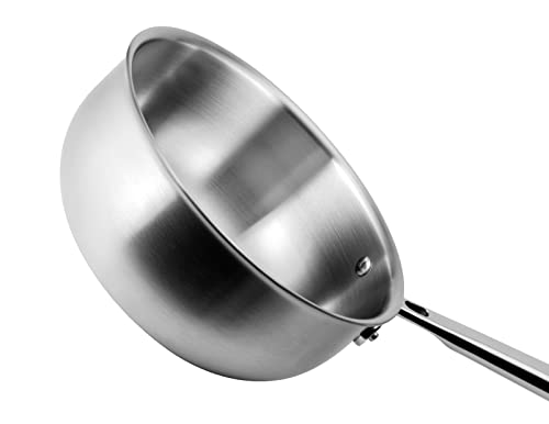 Misen 3 Qt Stainless Steel Saucier Pan With Lid - 5-Ply Steel Sauce Pan #TOP7