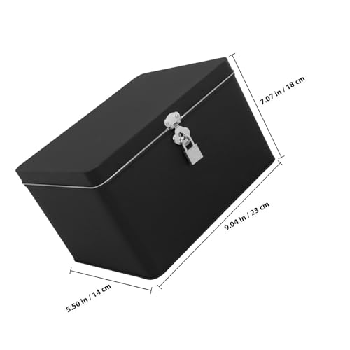 Boîte à thé résistante à l'usure en tôle d'acier avec serrure intégrée pour petits accessoires - 3