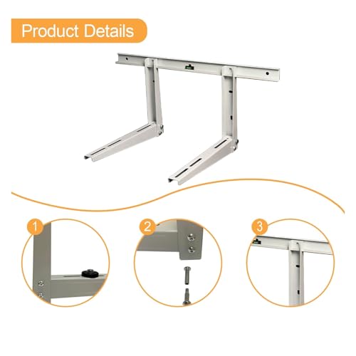 Klimaanlagenhalterung, Anti- Vibrations- Kondensator- Pad, universeller Wärmepumpen- Bodenständer, Außenisolator for Zuhause, Schlafzimmer, Wohnheim-4