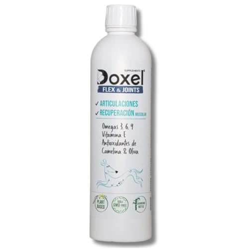 Doxel, Huile pour Chien, arthrose Chien, Alimentation Anti inflammatoire, Vermifuge Chien, Naturel, Omega 3, Omega 3 6 9, complement Alimentaire, Huile de Camelina, Flex & Joints 500ml