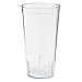 GET 6620-1-6-CL 20 oz. SAN Clear Plastic Textured Tumbler - Case of 12