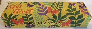 CANDLE ROSES Get Well Gift Box