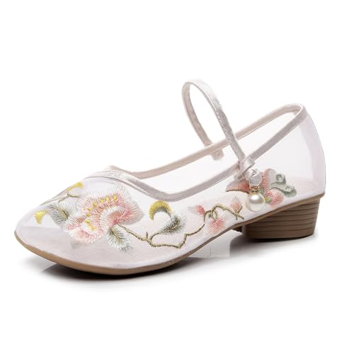 Chaussures Hanfu en maille florale : le confort traditionnel au quotidien
